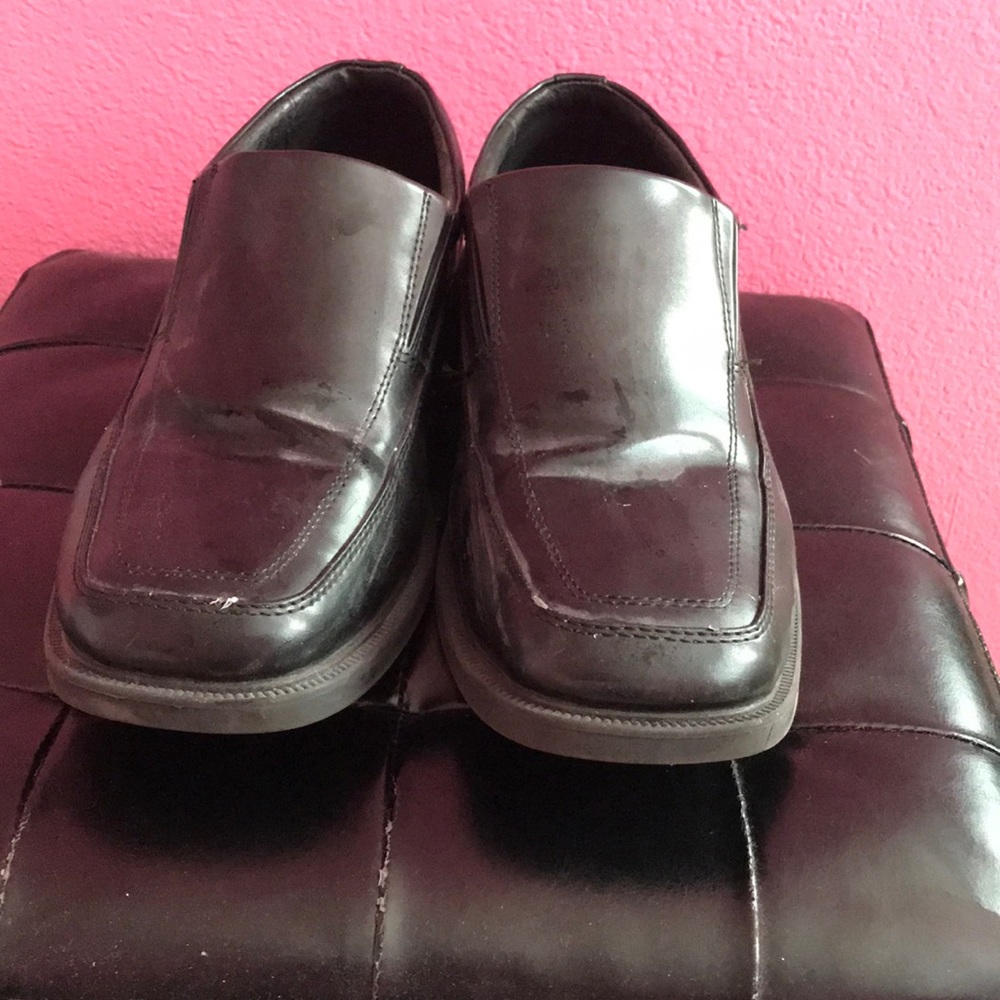 Men’s Dexter black size 9 1/2 dress shoes - Picture 1 of 8
